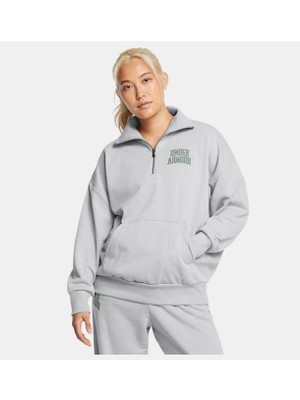 Kadın Ua Icon Heavyweight Terry Oversized Yarım Fermuarlı Sweatshirt 1386495-011