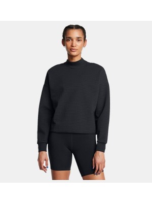 Kadın Ua Unstoppable Fleece Grid Mock Uzun Kollu Sweatshirt 1386491-001