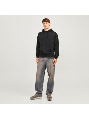 Jack & Jones Erkek Kapüsonlu Düz Renk Sweatshirt - Charge