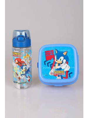 Sonic Lisanslı Sonıc 2 Katlı Beslenme Kutusu ve 500 ml Trıtan Matara 2'lisi