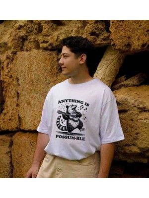 Kayıt Store Anythıng Is Possumble Oversize Tshirt