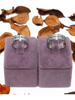 Gizem Gümüş 8 mm Rodyum Kaplama 925 Ayar Gümüş Alyans