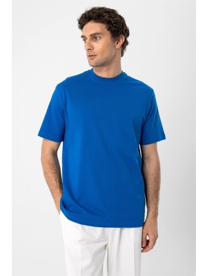 Antioch Saks Bisiklet Yaka Basic T-Shirt