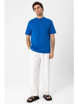 Antioch Saks Bisiklet Yaka Basic T-Shirt