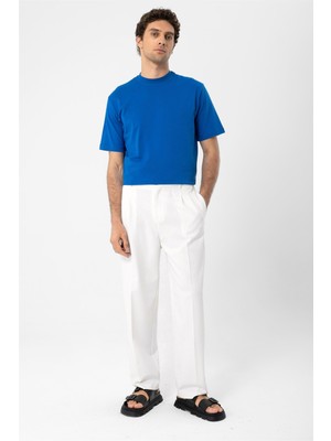 Antioch Saks Bisiklet Yaka Basic T-Shirt