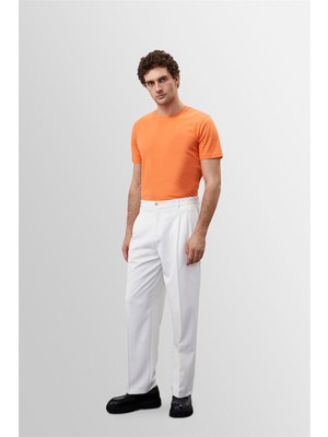 Antioch Oranj Bisiklet Yaka Basic T-Shirt