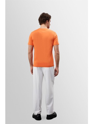 Antioch Oranj Bisiklet Yaka Basic T-Shirt