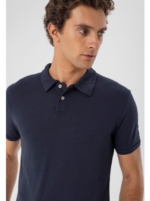 Antioch Lacivert Polo Yaka Slim Fit Erkek T-Shirt