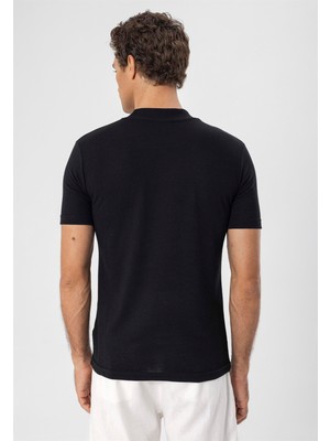 Antioch Siyah Bisiklet Yaka Slim Fit T-Shirt