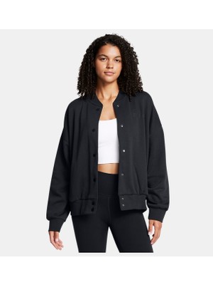 Under Armour Kadın Ua Icon Fleece Varsity Ceket Uzun Kol Siyah 1386502--001 Modeli ile Şık ve Rahat