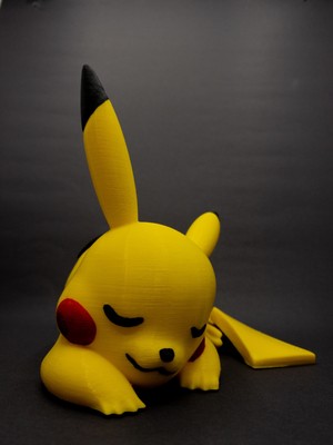 Meg Art 3D Uyuyan Pikachu Figürü Dekoratif Lamba Masaüstü Aydınlatma Taşınabilir Lambası