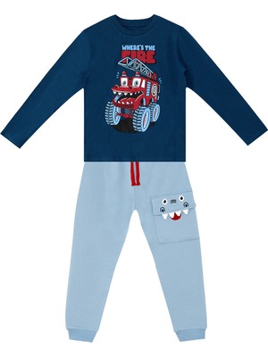 Denokids Canavar Itfaiye Erkek Çocuk T-Shirt Pantolon Takım