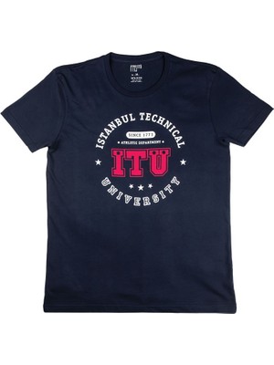 İTÜ Vakfı Yayınları SPOR İTÜ tişört SPOR ERKEK Lacivert / Kırmızı