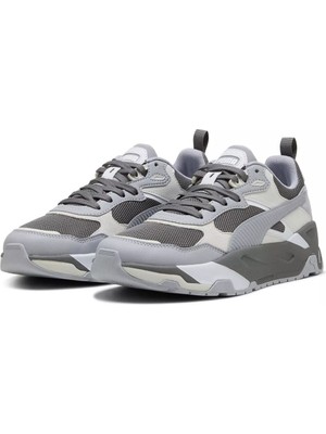 Puma Kısa Topuklu (1- 4 Cm) 38928924- Trinity-Dark Gray-Fog-Silver Mist Bağcıklı Gri