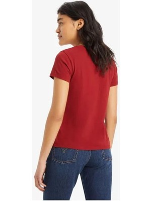 Levi'S Kadın V Yaka Bordo T-Shirt - A3170-0026