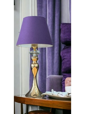 BBY Home & Design Modern Abajur,modern Lora Model 31-45 cm E27 Altın Metal 1