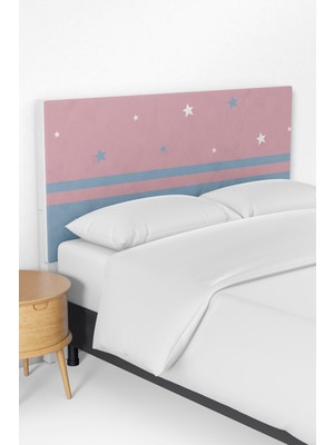 Talia Home Kız Erkek Şeritli Çocuk Odası Yatak Baza Başlık Desenli TLABK-196