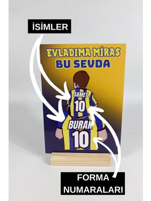 FY Kişiye Özel Tasarlanan Fenerbahçe Baba Ogul Taraftar Plağı 10X17