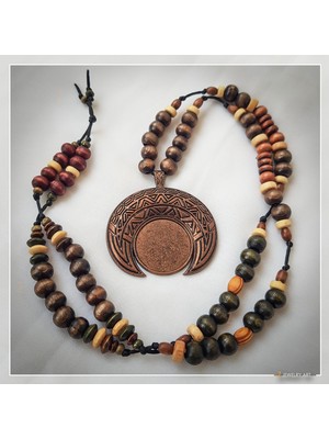 Z Jewelry Art Panaga - El Yapımı Etnik Otantik Bohem Kadın Erkek Unisex Kolye