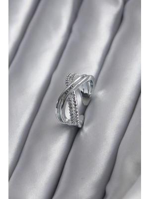 Clariss Gümüş Renk Zirkon Taşlı Kadın Yüzük