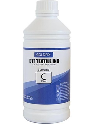 Goldpix Tortusuz Mavi Dtf Mürekkebi Cyan 1 Litre