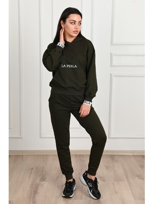 Koza Butik Kadın Yazı Baskılı Eşofman Takımı 3685-23