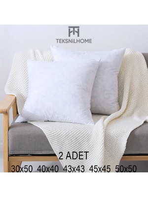 Teksnil Home | 2 Adet Kırlent Iç Yasıtk | Boncuk Silikon | 5 Ebat | Premıum | Koltuk Dekor Yastığı 45x45