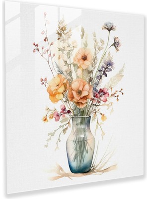 Painted Anarchy Kuru Çiçek Cam Baskı - Kuru Çiçek, Cam Sanatı, Cam Baskı, Suluboya Resim, 30X30