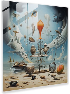 Painted Anarchy Hayal Gücü Harikaları Cam Baskı - Portre, Hayali, Duvar Süslemesi, Cam Duvar Sanatı, 30X30