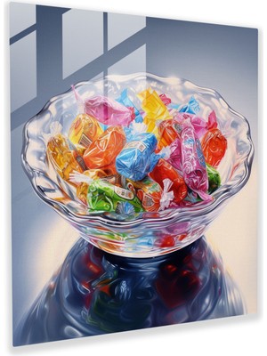 Painted Anarchy Natürmort Cam Baskı: Tatlı Günaha - Natürmort, Cam Duvar Sanatı, Modern Sanat, Ev Dekorasyonu, 30X30