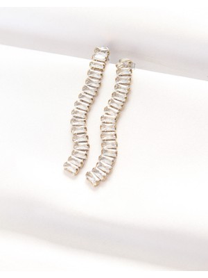 Clariss 316l Çelik Gold Renk Su Yolu Küpe