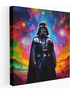 Painted Anarchy Yıldız Savaşları Kanvas Tablo - Retro Neon Darth Vader Tablo - Yıldız Savaşları, Kanvas Tablo, Yıldız Savaşları, Kanvas Tablo, 30X30