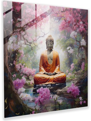 Painted Anarchy Spiritüel Buda Cam Baskı - Spiritüel, Spiritüel Buda, Duvar Dekorasyonu, Ev Dekorasyonu, 30X30