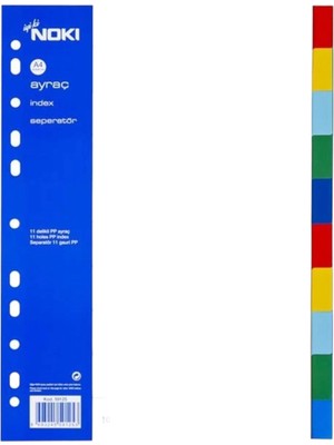 Noki Ayraç 1-10 (2*5 Renk)  Pp (Index Seperatör) ( 5 Paket )