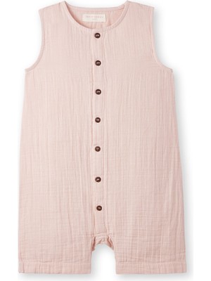 Petit Coral Unisex Çocuk Müslin Kolsuz Romper