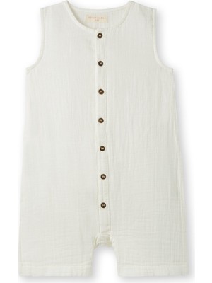 Petit Coral Unisex Çocuk Müslin Kolsuz Romper