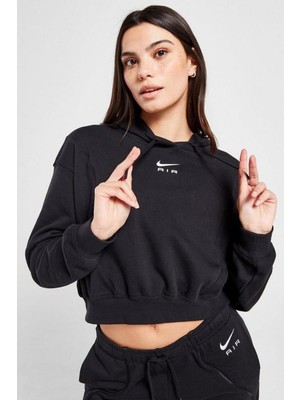 Nike Sportswear Air Fleece Hoodie Crop Oversize Kesim Kadın Sweatshirt