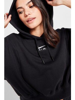 Nike Sportswear Air Fleece Hoodie Crop Oversize Kesim Kadın Sweatshirt