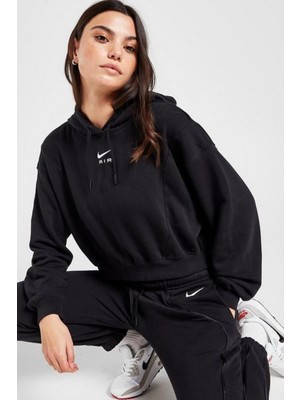 Nike Sportswear Air Fleece Hoodie Crop Oversize Kesim Kadın Sweatshirt