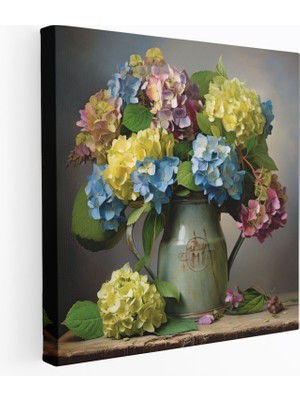 Painted Anarchy Ortanca Natürmort Kanvas Tablo