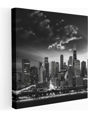 Painted Anarchy Dramatik Şehir Manzarası Kanvas Tablo, 30X30 cm