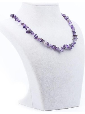 Zeynep Büyükbay Ametist Doğal Kırık Taş Kolye