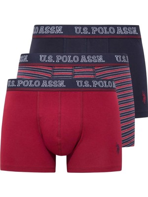 U.S. Polo Assn. 3'lü Pamuklu Likralı Erkek Boxer