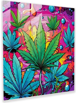 Painted Anarchy Psychedelic Weed Cam Baskı