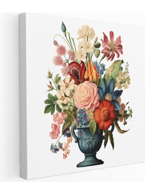 Painted Anarchy Antika Vazo Botanik Kanvas Tablo, 30X30 cm