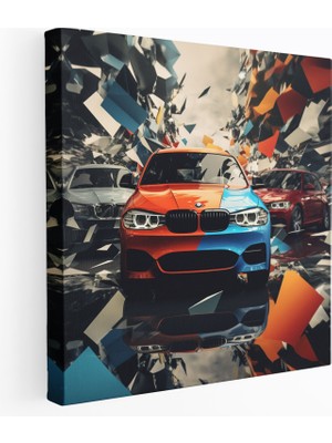 Painted Anarchy Bmw Araba Kolajı Kanvas Tablo