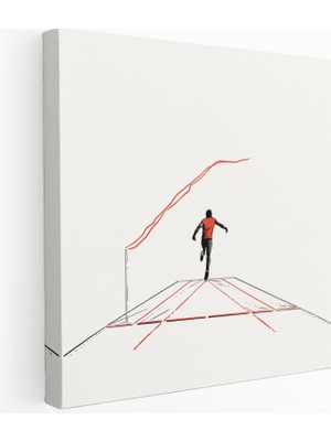 Painted Anarchy Koşucu Hat Sanatı Kanvas Tablo, 30X30 cm