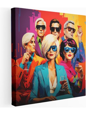 Painted Anarchy Warhol'dan Ilham Alan Pop Art Kanvas Tablo, 30X30 cm