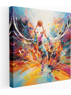 Painted Anarchy Canlı Basketbol Oyunu Kanvas Tablo, 30X30 cm