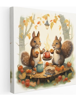 Painted Anarchy Woodland Çay Saati Kanvas Tablo, 30X30 cm